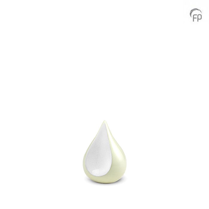 Metalen urn - keepsake Teardrop wit - 0,15 Liter Metalen urn - keepsake Teardrop wit - 0,15 Liter