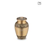 Metalen urn - Klassiek goud - 0,07 Liter
