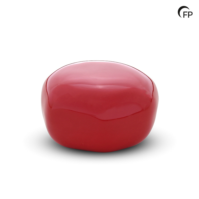 Metalen urn - Knuffelkeitje glanzend rood - 0,05 Liter Metalen urn - Knuffelkeitje glanzend rood - 0,05 Liter