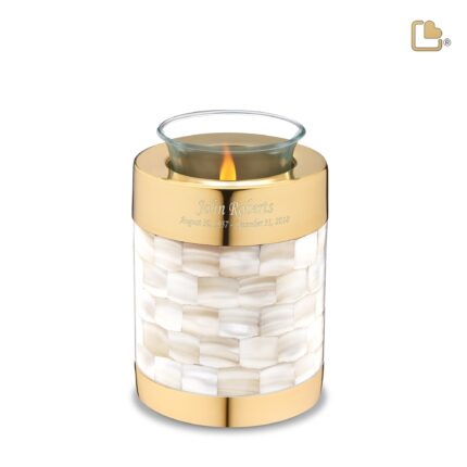 Metalen urn - Mother Tealight goud - 0,41 Liter