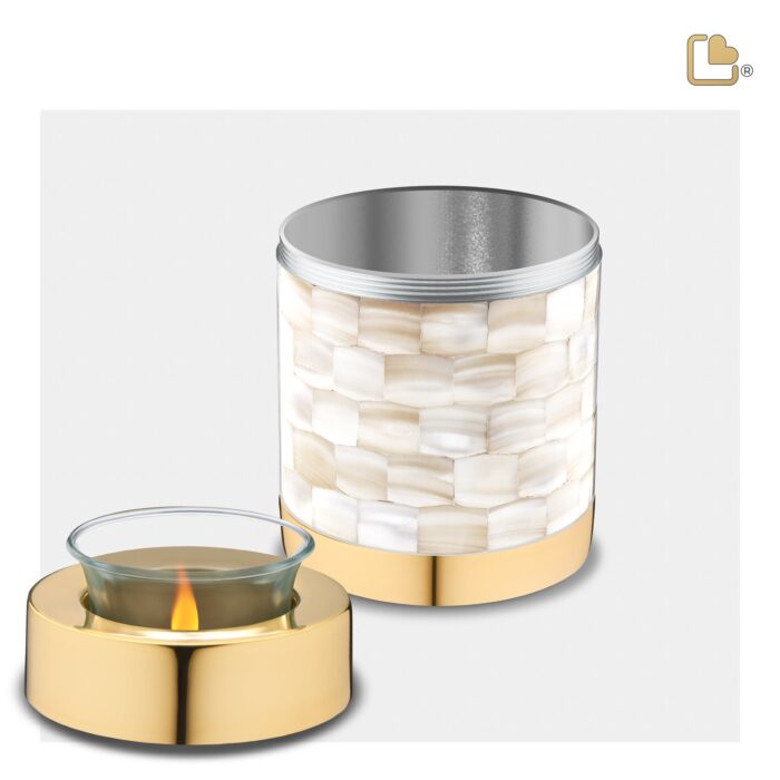 Metalen urn - Mother Tealight goud - 0,41 Liter