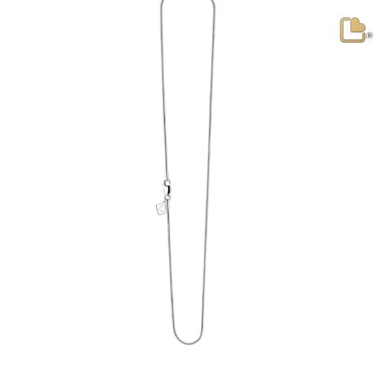 Metalen urn - NeckChain 51cms Inch Accessory zilver