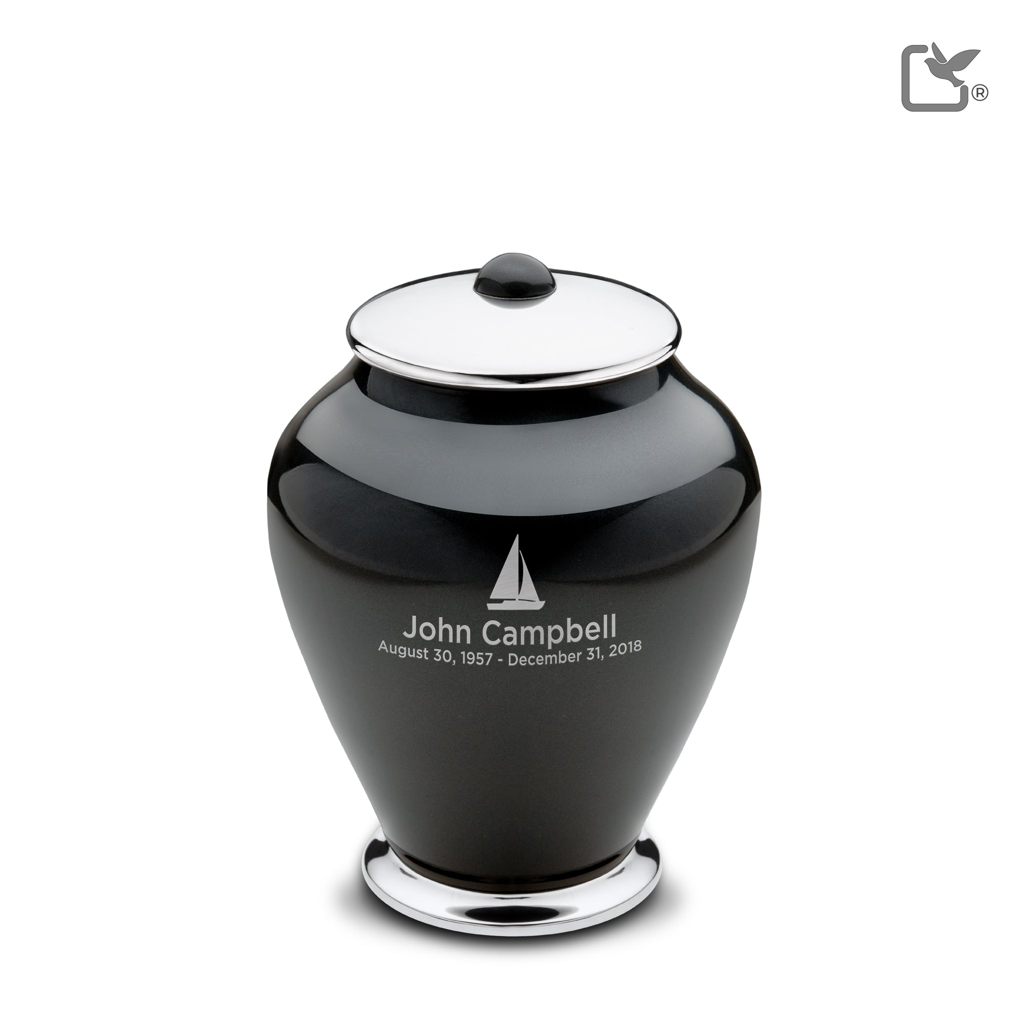 Metalen urn - Simplicity antraciet - 0,80 Liter Metalen urn - Simplicity antraciet - 0,80 Liter