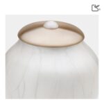 Metalen urn - Simplicity wit - 0,80 Liter