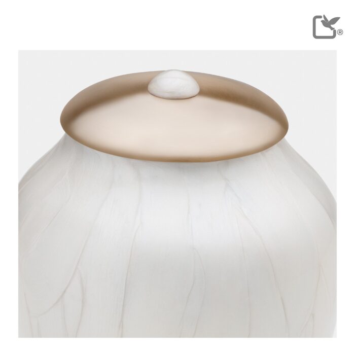 Metalen urn - Simplicity wit - 0,80 Liter