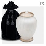 Metalen urn - Simplicity wit - 0,80 Liter