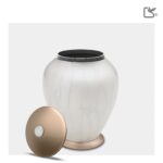 Metalen urn - Simplicity wit - 0,80 Liter