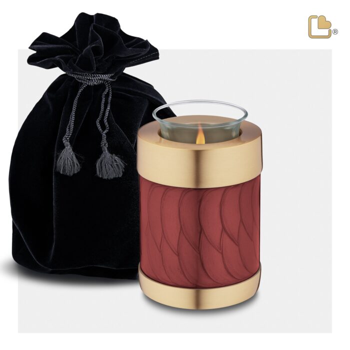 Metalen urn - Tealight Crimson goud - 0,41 Liter