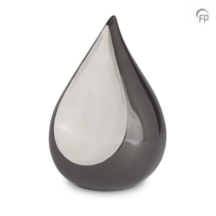 Metalen urn - Teardrop grijs - 3,30 Liter