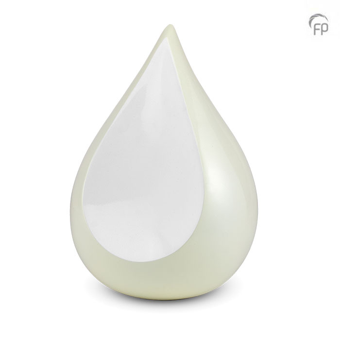 Metalen urn - Teardrop wit - 3,30 Liter Metalen urn - Teardrop wit - 3,30 Liter
