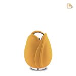 Metalen urn - Tulp geel - 0,11 Liter
