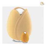 Metalen urn - Tulp geel - 0,11 Liter