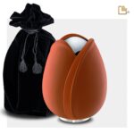Metalen urn - Tulp oranje - 0,66 Liter