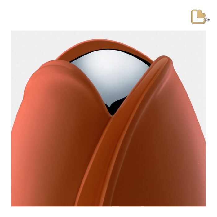 Metalen urn - Tulp oranje - 0,66 Liter