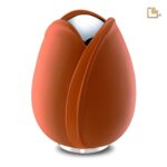 Metalen urn - Tulp oranje - 5,31 Liter