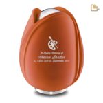Metalen urn - Tulp oranje - 5,31 Liter