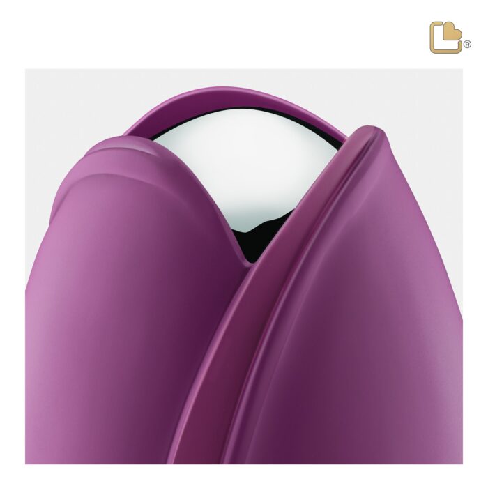 Metalen urn - Tulp paars - 0,66 Liter