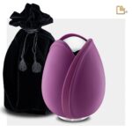 Metalen urn - Tulp paars - 0,66 Liter