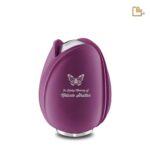 Metalen urn - Tulp paars - 0,66 Liter