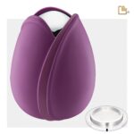 Metalen urn - Tulp paars - 5,31 Liter