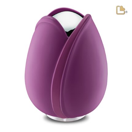 Metalen urn - Tulp paars - 5,31 Liter