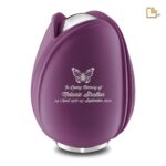 Metalen urn - Tulp paars - 5,31 Liter
