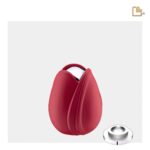 Metalen urn - Tulp rood - 0,11 Liter