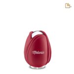 Metalen urn - Tulp rood - 0,11 Liter