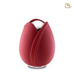 Metalen urn - Tulp rood - 0,66 Liter