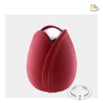 Metalen urn - Tulp rood - 0,66 Liter