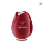 Metalen urn - Tulp rood - 0,66 Liter