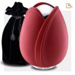 Metalen urn - Tulp rood - 5,31 Liter