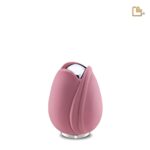 Metalen urn - Tulp roze - 0,11 Liter