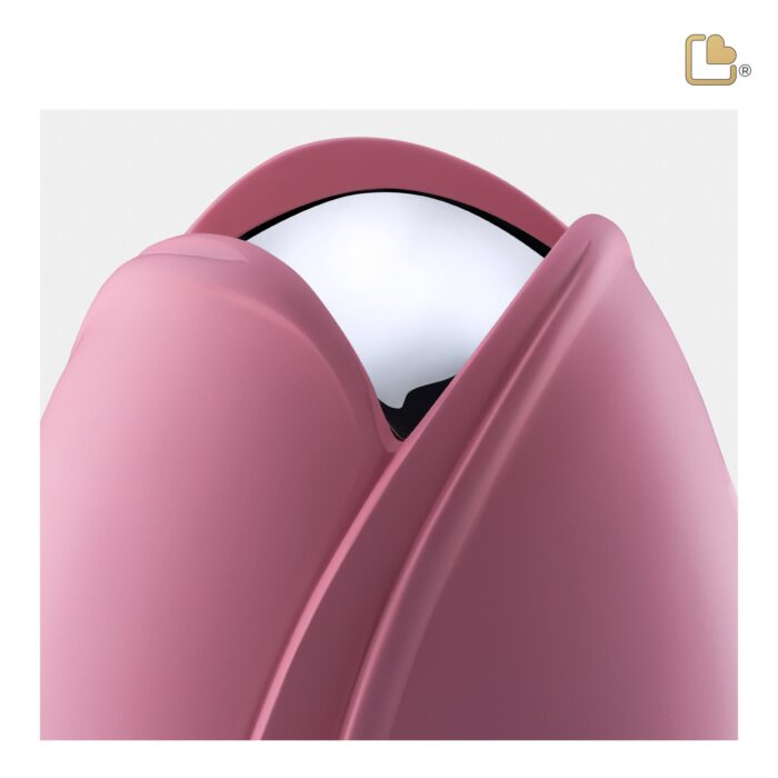 Metalen urn - Tulp roze - 0,66 Liter