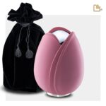 Metalen urn - Tulp roze - 0,66 Liter