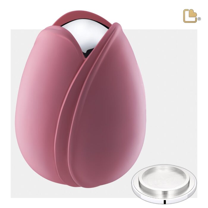 Metalen urn - Tulp roze - 5,31 Liter