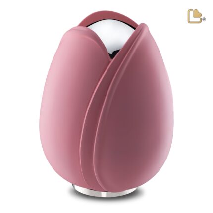 Metalen urn - Tulp roze - 5,31 Liter