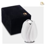 Metalen urn - Tulp wit - 0,11 Liter