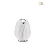 Metalen urn - Tulp wit - 0,11 Liter