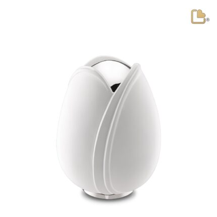 Metalen urn - Tulp wit - 0,66 Liter