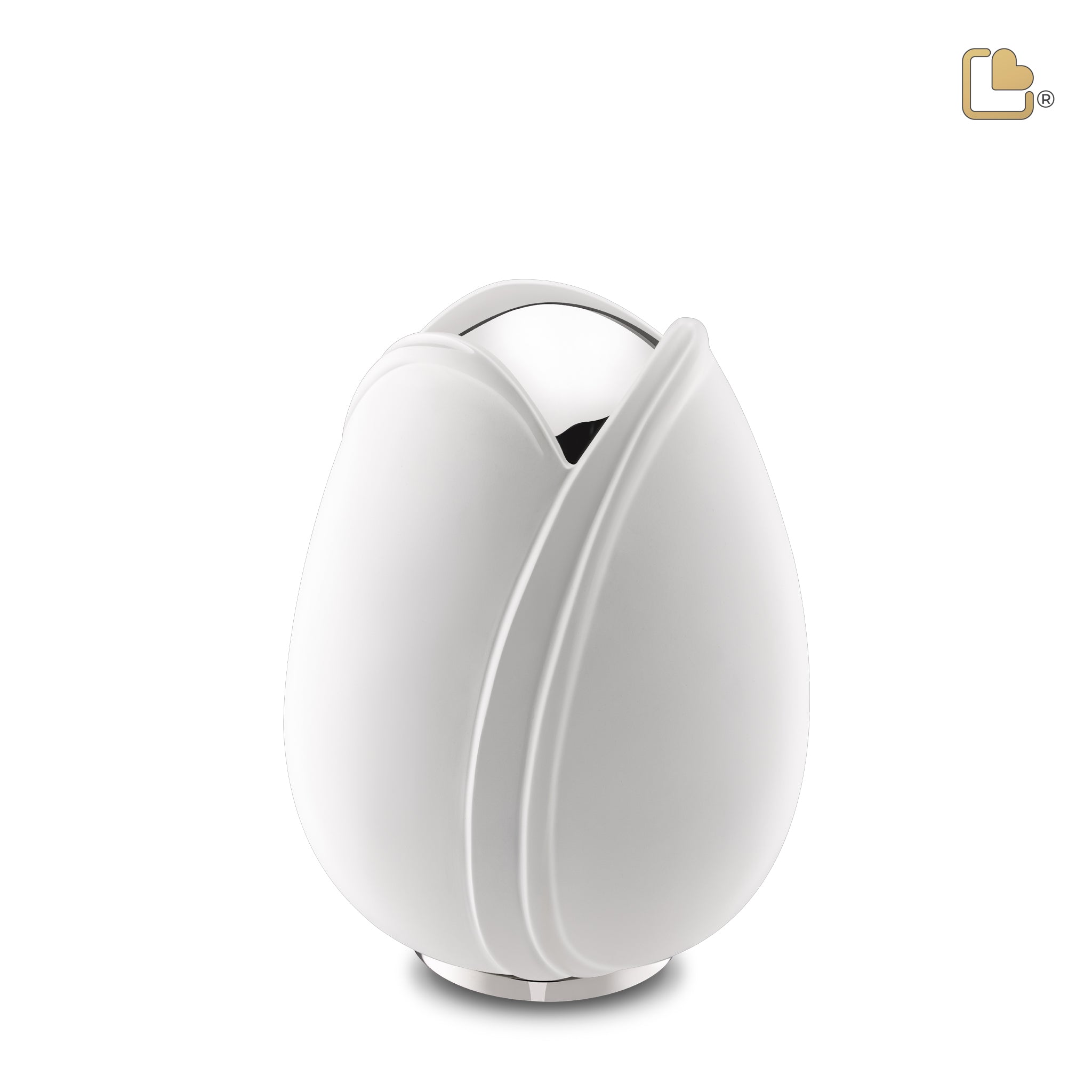 Metalen urn - Tulp wit - 0,66 Liter Metalen urn - Tulp wit - 0,66 Liter