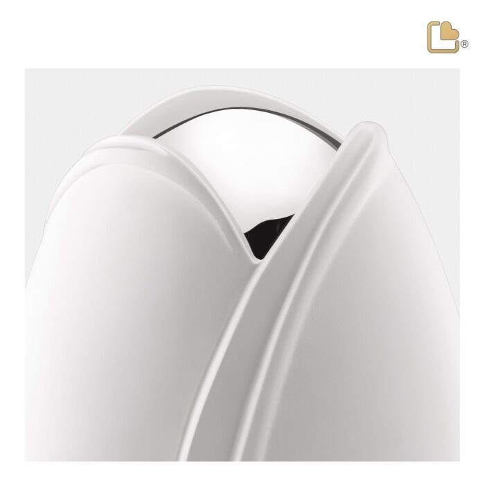 Metalen urn - Tulp wit - 0,66 Liter