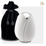 Metalen urn - Tulp wit - 0,66 Liter