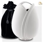 Metalen urn - Tulp wit - 5,31 Liter