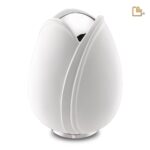 Metalen urn - Tulp wit - 5,31 Liter