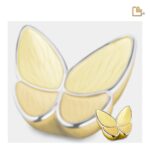 Metalen urn - Wings of Hope geel - 0,07 Liter
