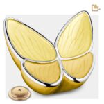 Metalen urn - Wings of Hope geel - 3,61 Liter
