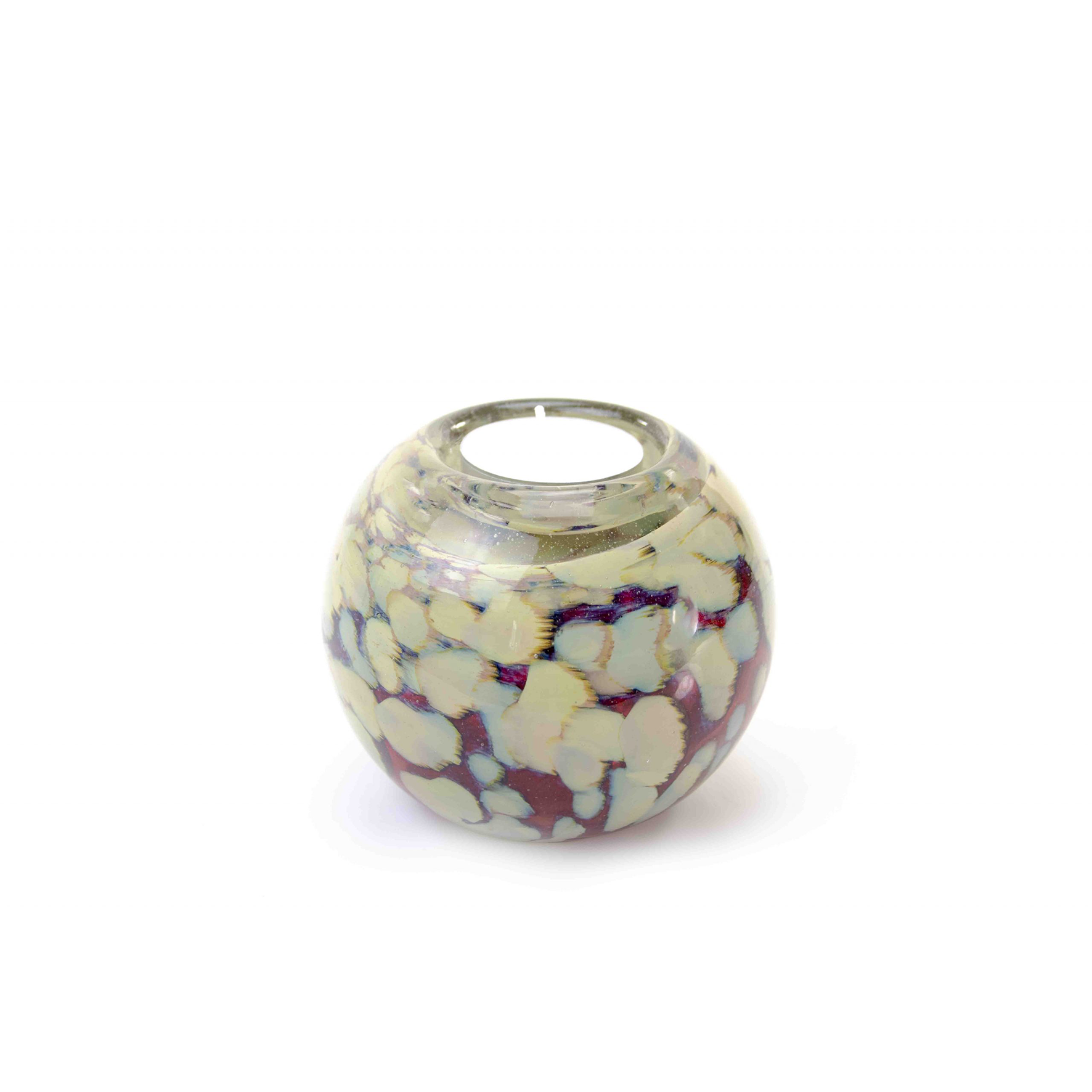 Urn waxinelicht glas meerkleurig