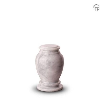 Natuurstenen urn - Marmeren keepsake grijs - 0,15 Liter