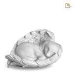 Porseleinen dierenurn - Angelic Hond wit - 1,46 Liter
